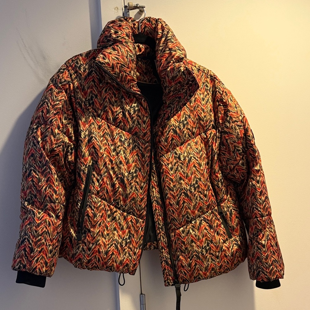 Hugo Boss Multicolor Chevron Puffer Jacket